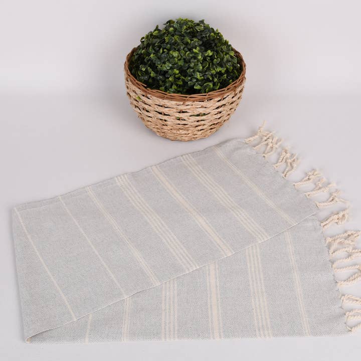 Organic Turkish Towels - Wholesale Hand Towel - Hand Towel, Elegant Light Gray Washcloth4