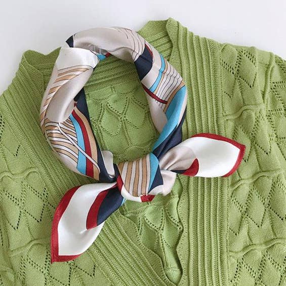 Red polka dot print 100% mulberry Silk Scarf/Silk head scarf/Silk hair scarf/Silk neck scarf/Mother's Day Gifts/Bag Accessory/Gift for her for wholesale by SueSilkHK