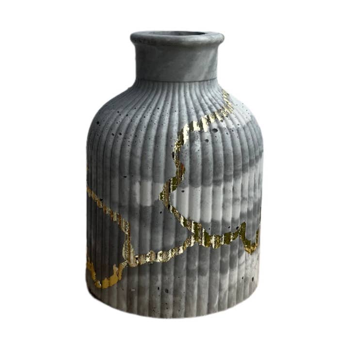 Striped Vase with Gold Details for wholesale by Love Nene
