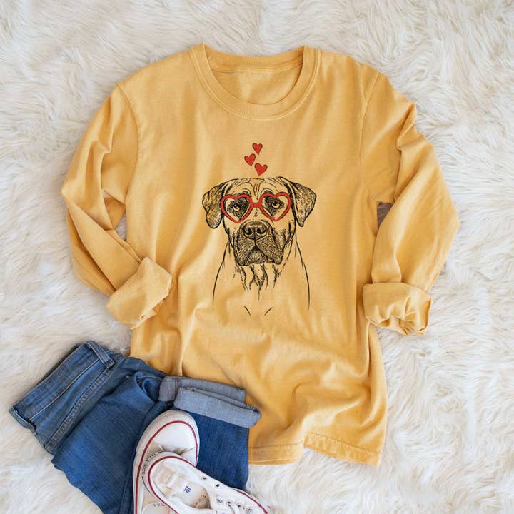 Inkopious - Wholesale Screen Printed T-Shirt - Unisex - Valentine Boris the Boerboel - Heavyweight 100% Cotton Long Sleeve6