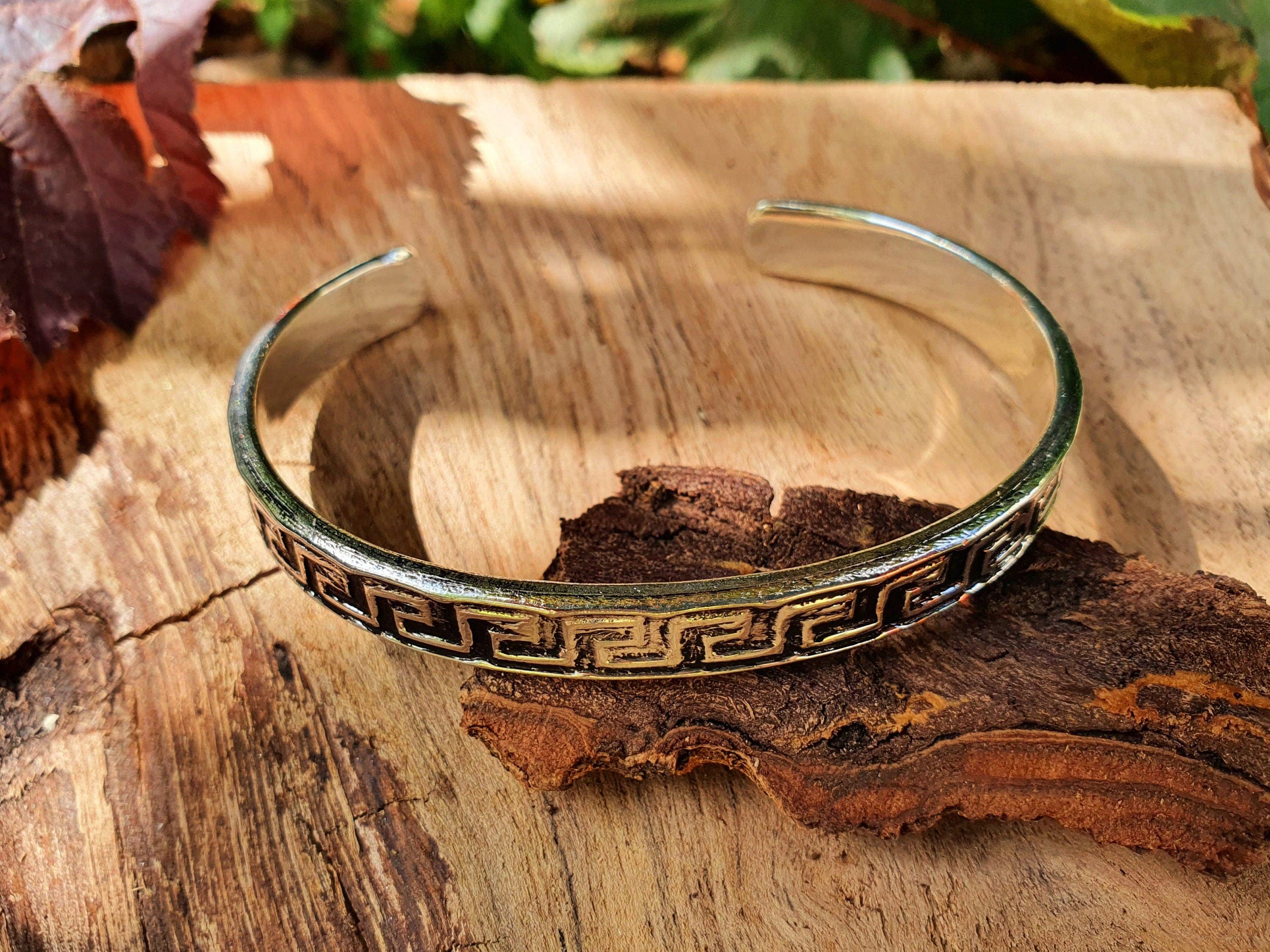 Kaali Boutique - Wholesale Manchet-armband - Touareg heren zilveren armband / Touareg sieraden / Manchette / Grote maat / Uniseks / Boho / Etnisch / Boheems / Middeleeuws / Zigeuner / Geometrisch /9