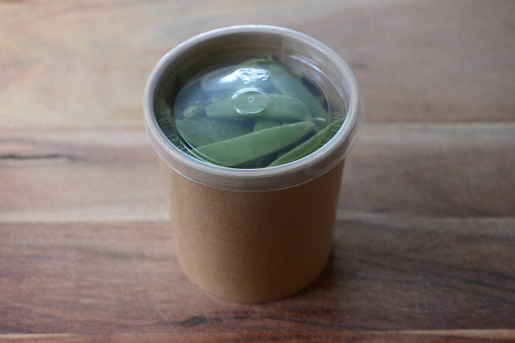 EcoQuality - Wholesale Food Storage Container - Disposable Kraft Paper Soup Containers with Plastic Lids - K4