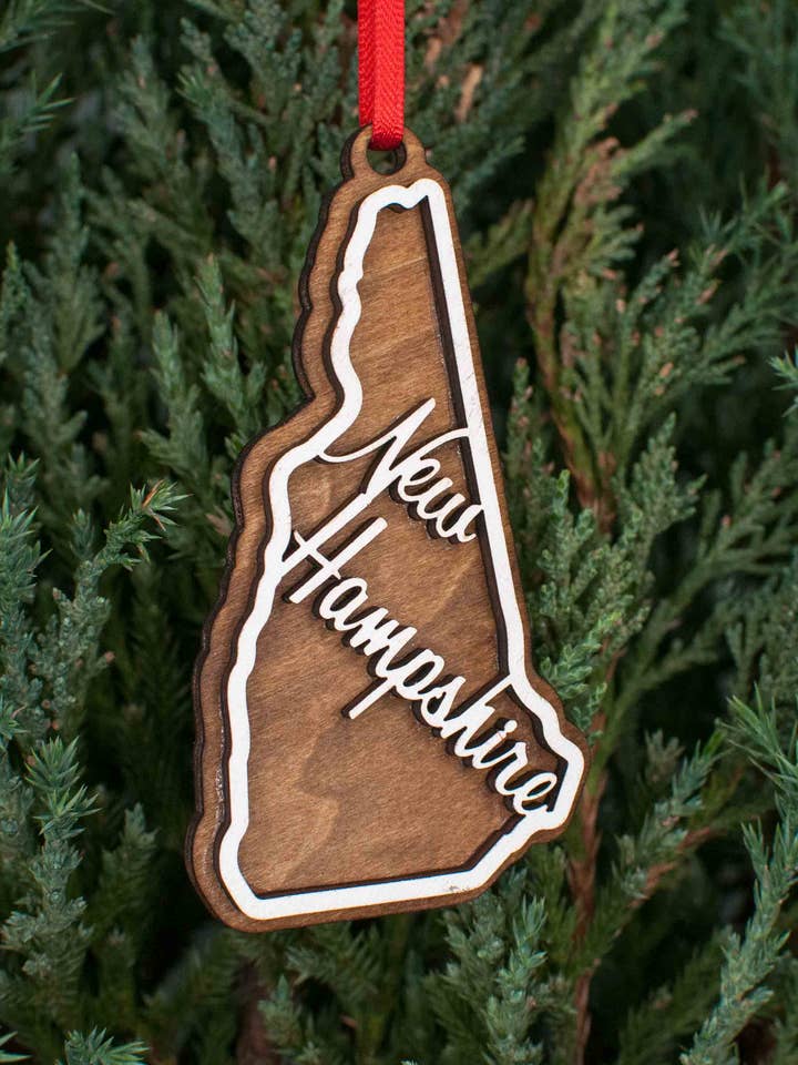 New Hampshire Christmas Ornament for wholesale by The Little Ornament Shop
