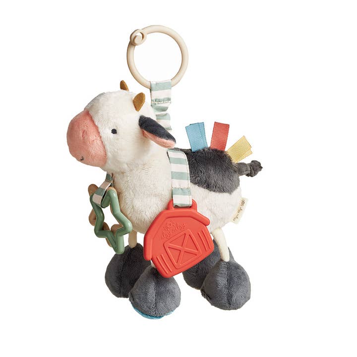 Itzy Ritzy - Wholesale Stuffed/Plush Toy - Kids & Baby - Cow Itzy Friends Link & Loveâ„¢ Activity Plush