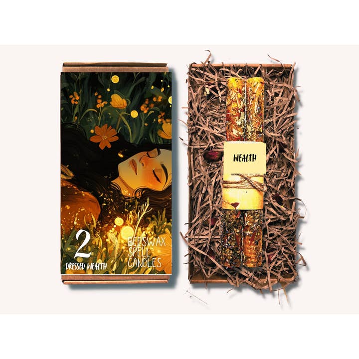 Phoenix Candle Company - Wholesale Votive Candle - Large Dressed Beeswax Spell Candles 8" (20cm)23