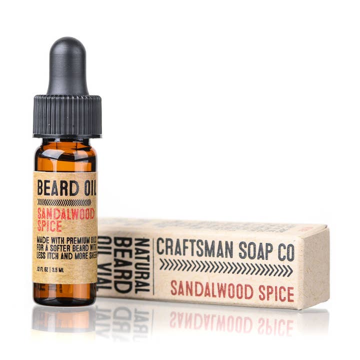 Sandalwood Spice Beard Oil Sampler for wholesale by Craftsman Soap Company