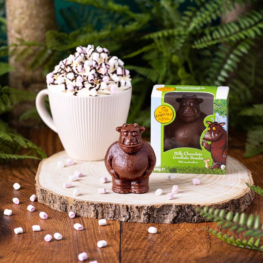 Cocoba – wholesale Hot cocoa mix/kit – Gruffalo Hot Chocolate Bombe with Marshmallows (single)1