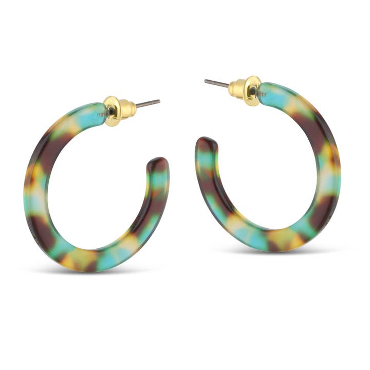 Big Metal London - Wholesale Hoop earrings - Emily Tiny Hoop Resin Earrings1