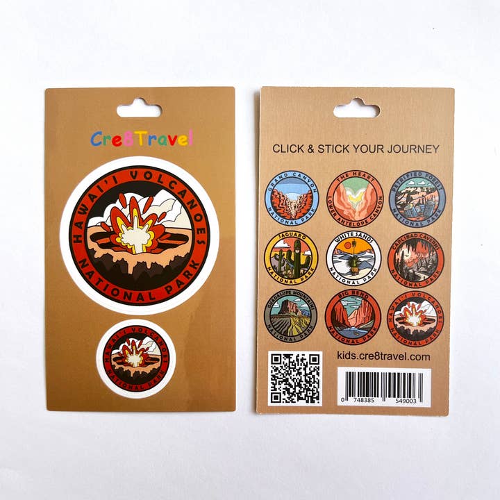 Hawai‘i Volcanoes National Park 2 Vinyl Sticker Pack for wholesale by Cre8Travel