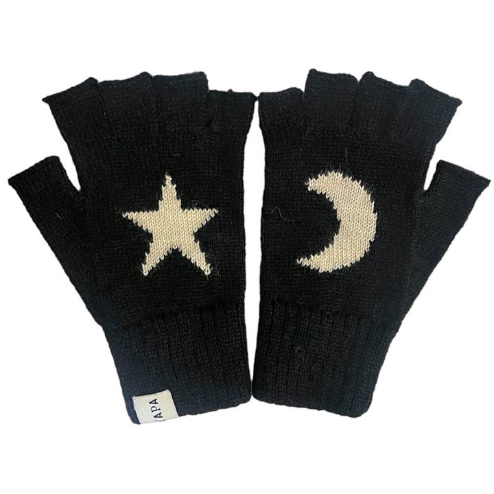 YAPA - Wholesale Gloves - Women's - Lunar Star and Moon Fingerless Gloves