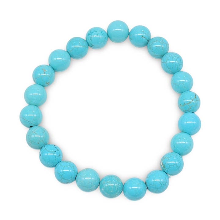 Arômes & Évasions - Wholesale Beaded Bracelet - Bracelet - Blue Howlite - 8mm0