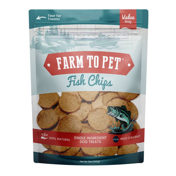 Farm to Pet Healthy Dog Treats - Vente Friandises – chien - Friandises pour chiens au poisson et aux chips4