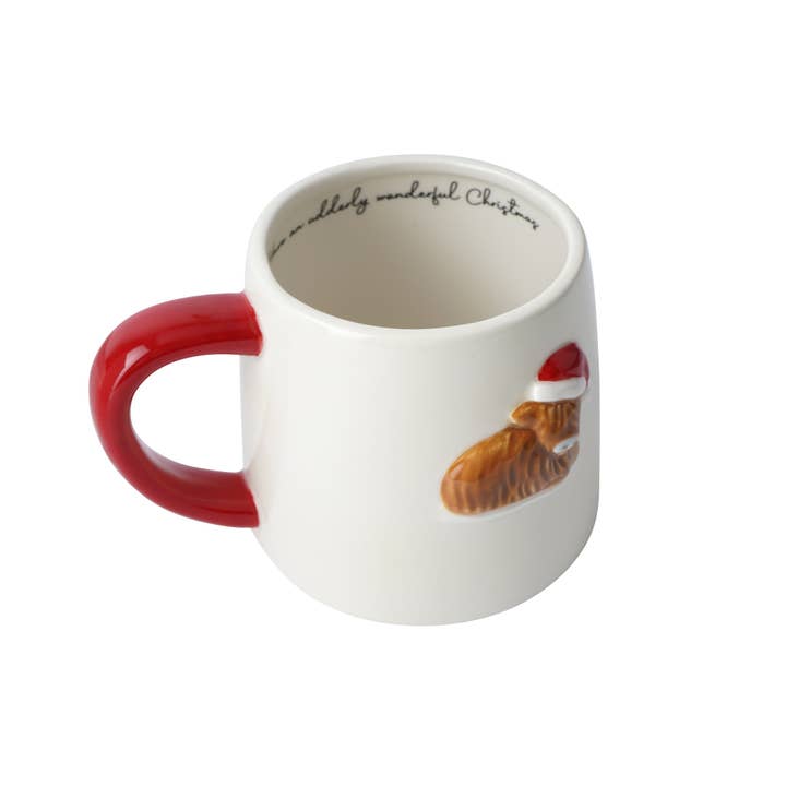 CGB Giftware - Wholesale Coffee/Tea Cup - Bramble Farm Christmas Highland Cow Mug In Gift Box