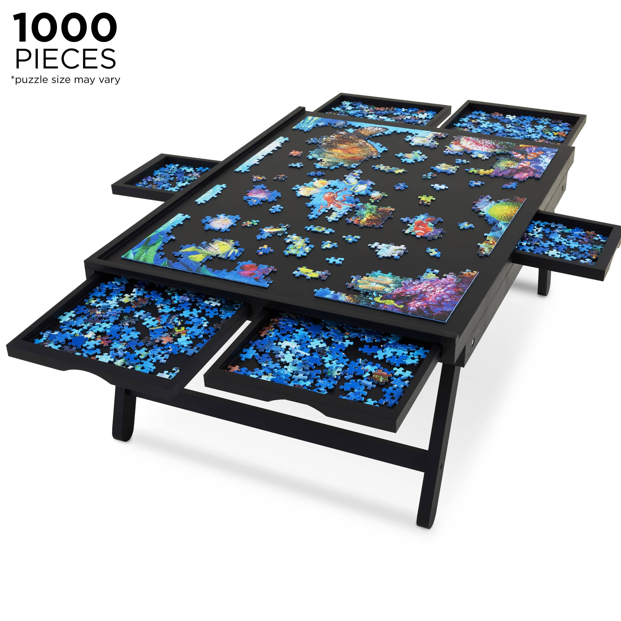 Jumbl - Wholesale Puzzel - Volwassene - Puzzelbord van 1000 stukjes, 23 „x 31" houten puzzel met poten20