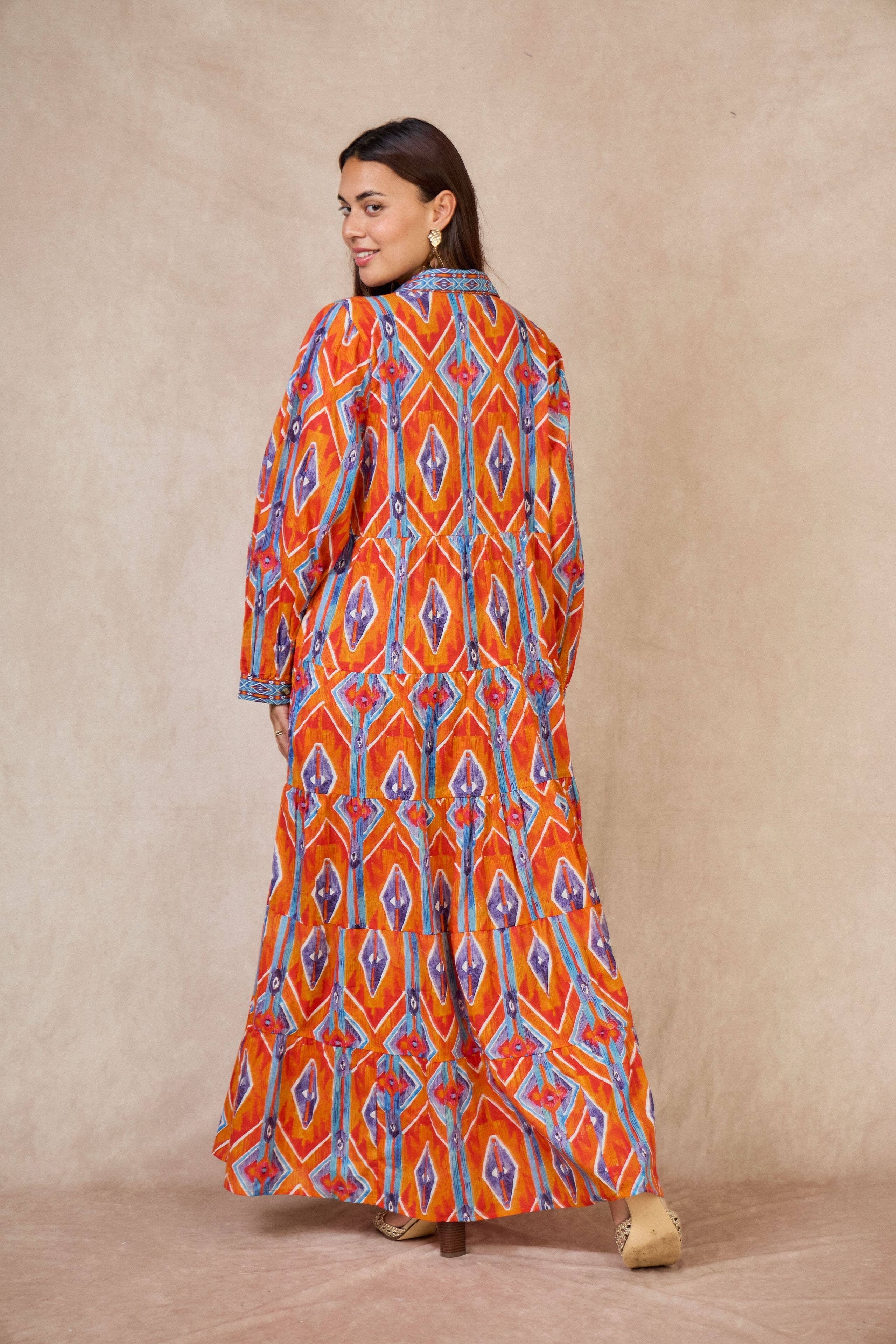 IP  Maxi cotton bohemian dress / Boho clothing - Orice for wholesale on Faire3