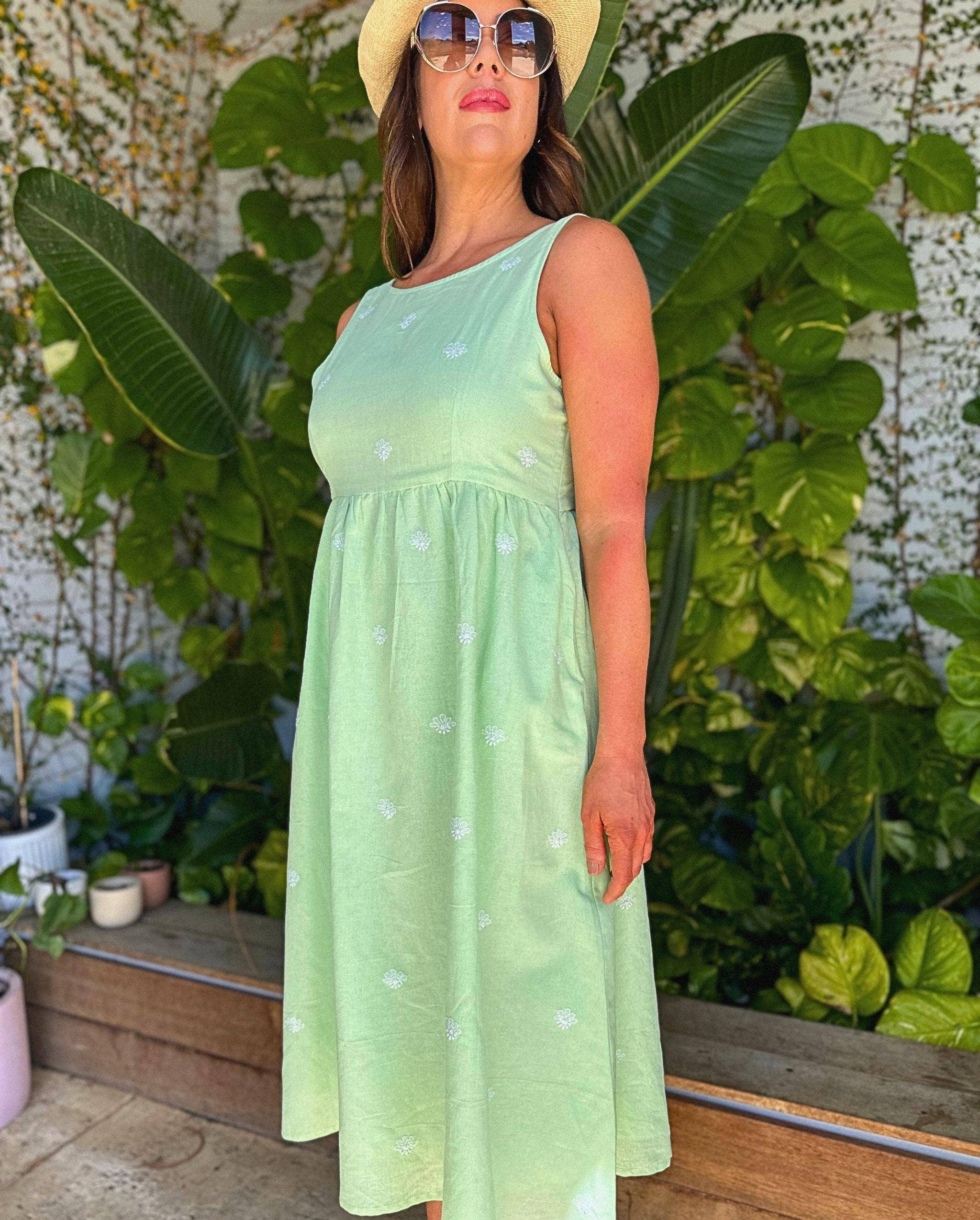 Kaasida | Women Fashion Boutique - Wholesale Dress - Women's - Fiza Linen Midi Dress8