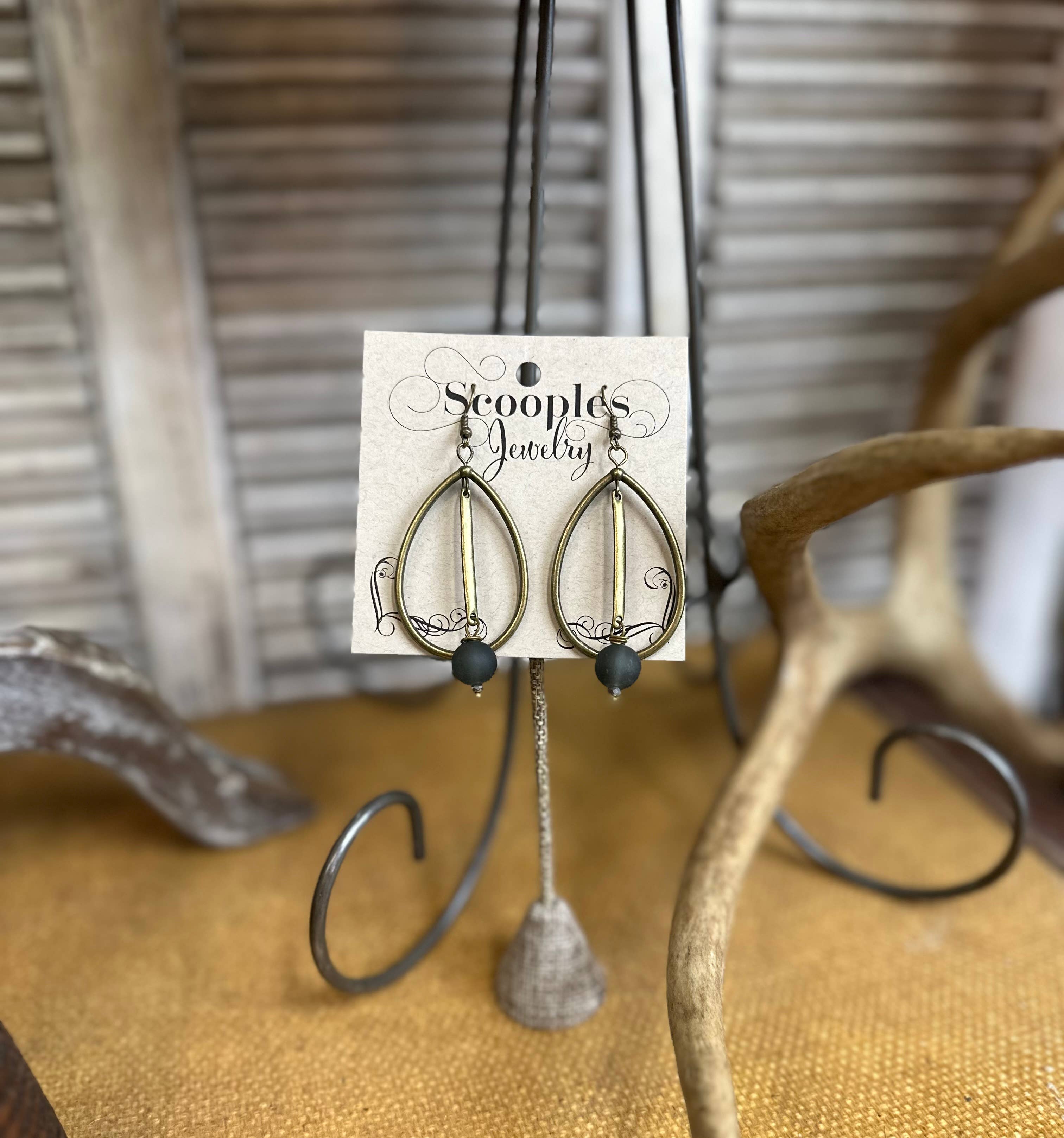 Scooples Jewelry - Venta al por mayor Pendientes de aro - Aro de Bar Ahumado1