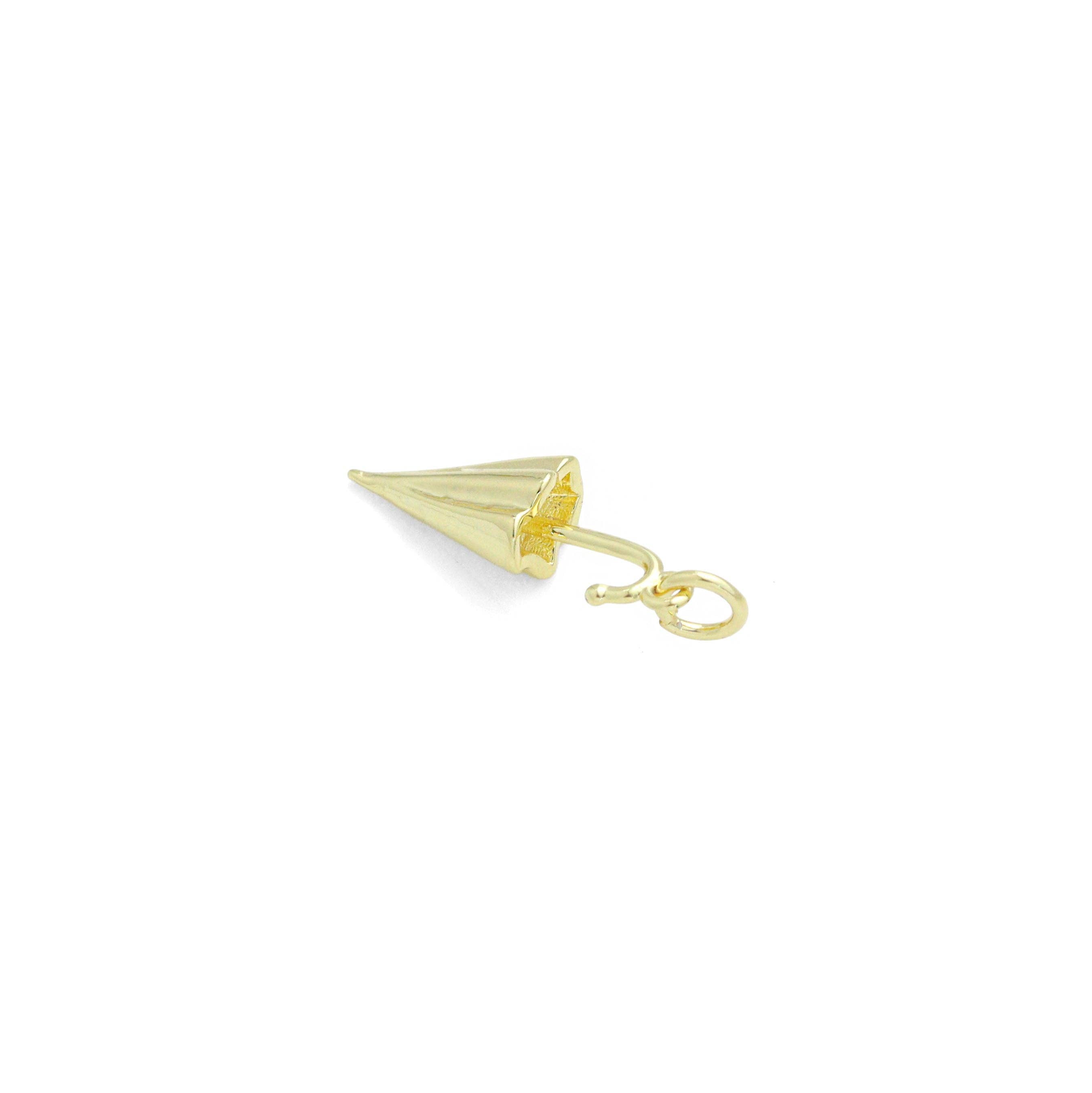 BestBeads&Beyond – wholesale Individual charm/pendant – Gold Umbrella Shape Charm Pendant, Sku#L7230