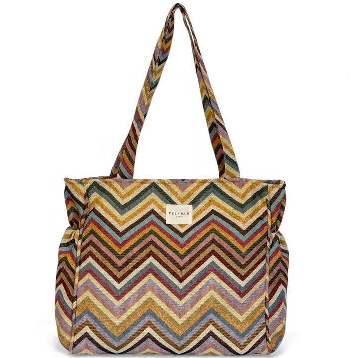 Rechteckige Shopper mit Reißverschluss Zaga für den Großhandel von De La Mur Line