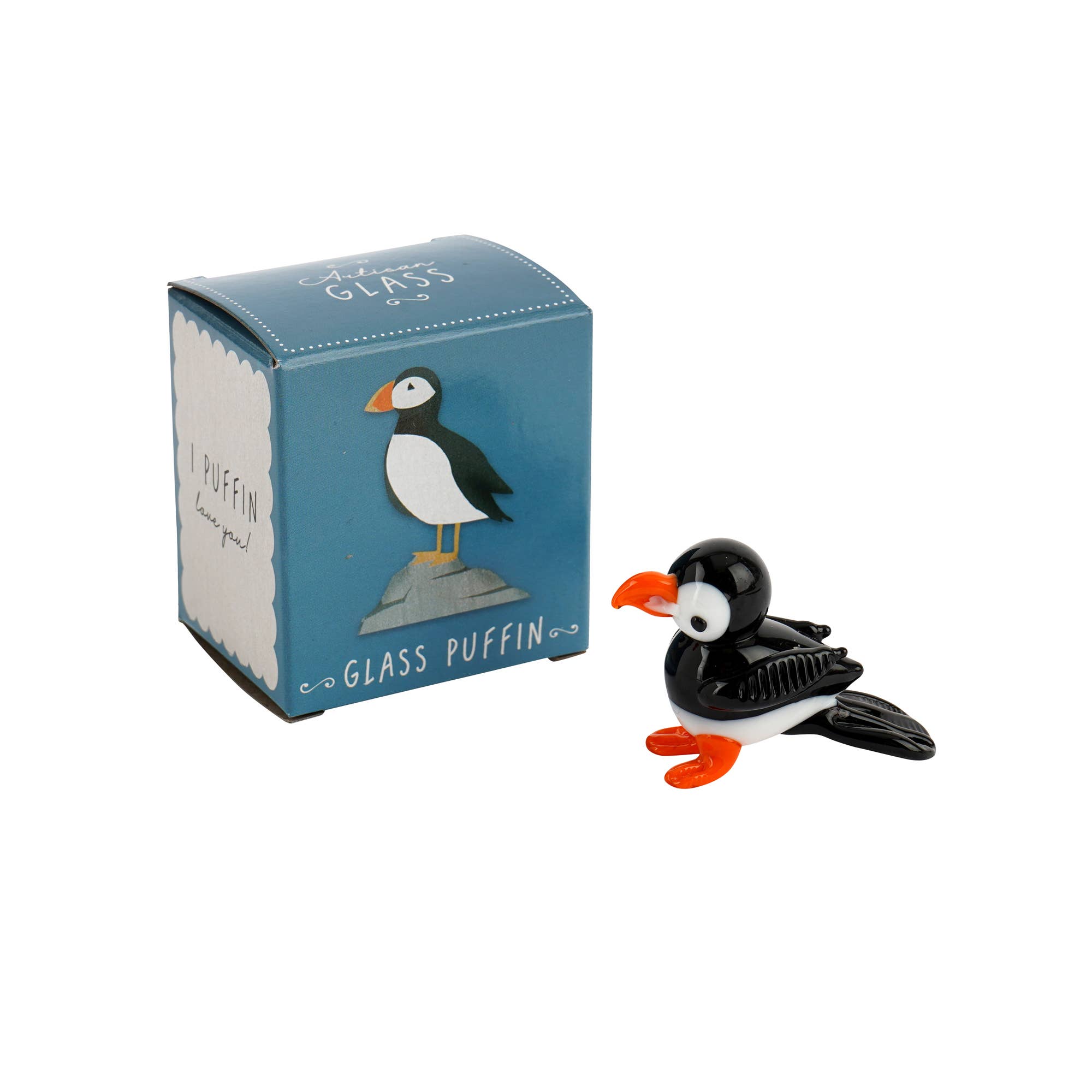 CGB Giftware – Engroshandel Pyntefigur – Glas Puffin1