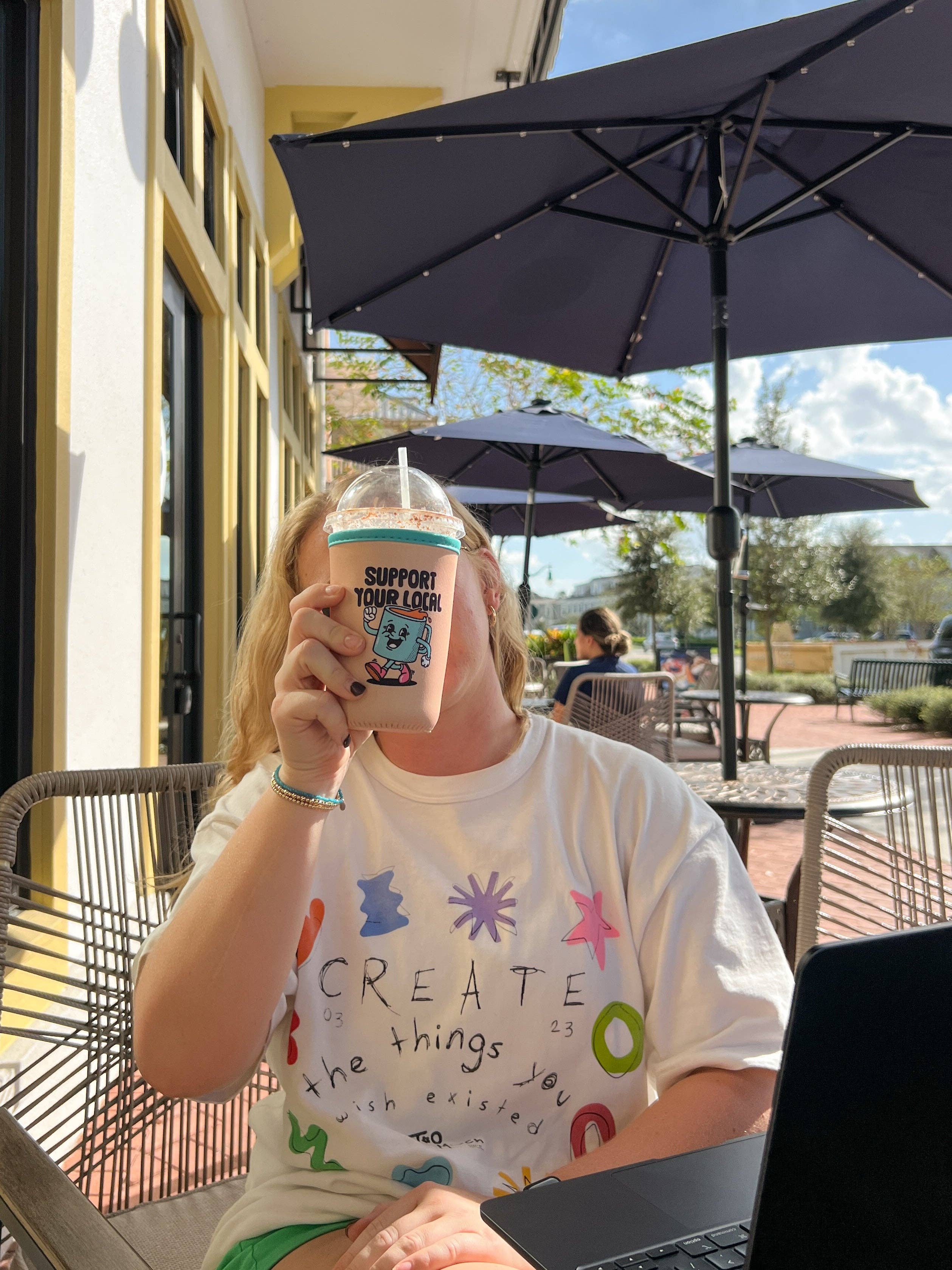 goldenstars - Wholesale Drink Huggers & Koozies - support your local cup cover1