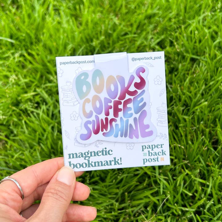 The Books Coffee Sunshine Magnetic Bookmark for wholesale by Paperback Post