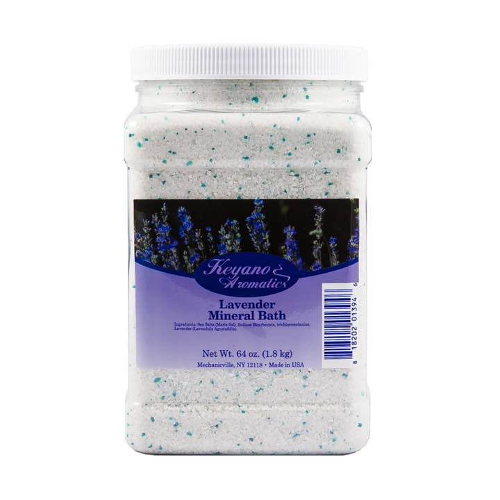 Lavender Mineral Bath 64 oz. for wholesale by Keyano Aromatics