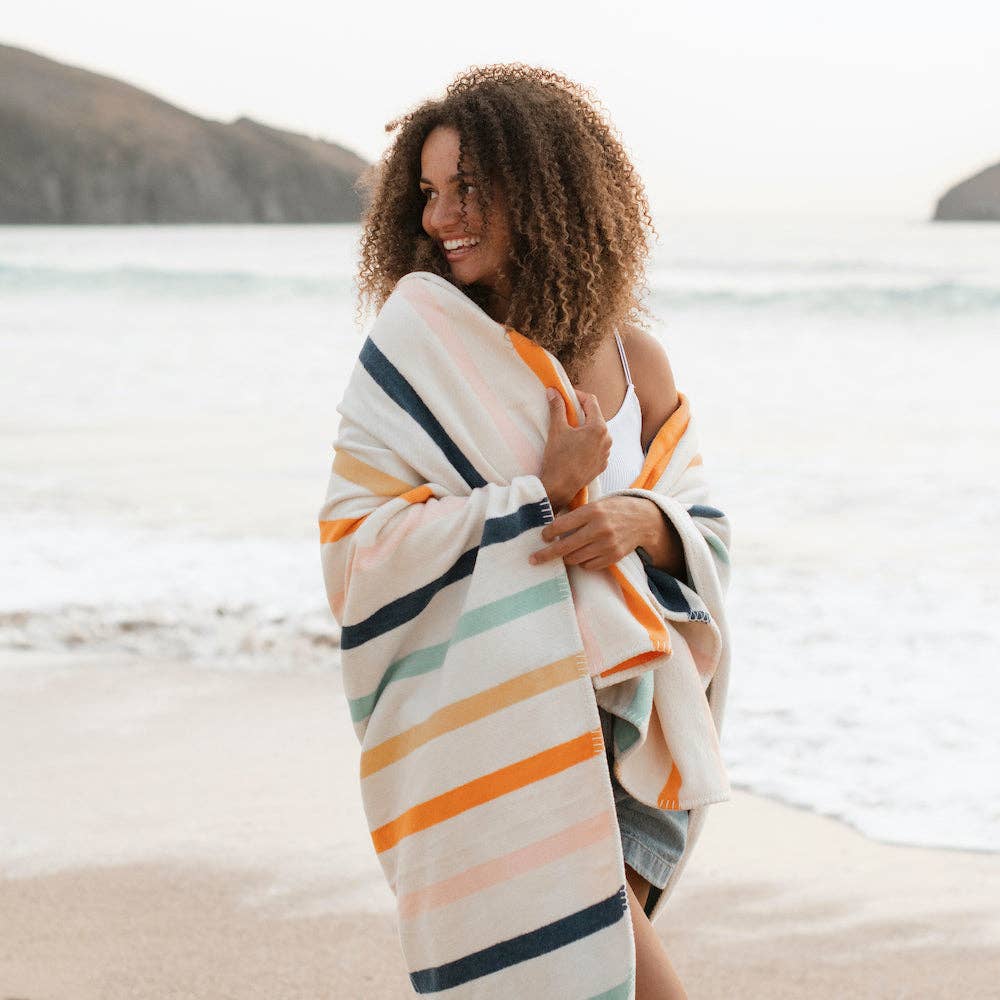 Atlantic Blankets - Wholesale Throw Blanket - Seakind Striped Recycled Cotton Blanket0