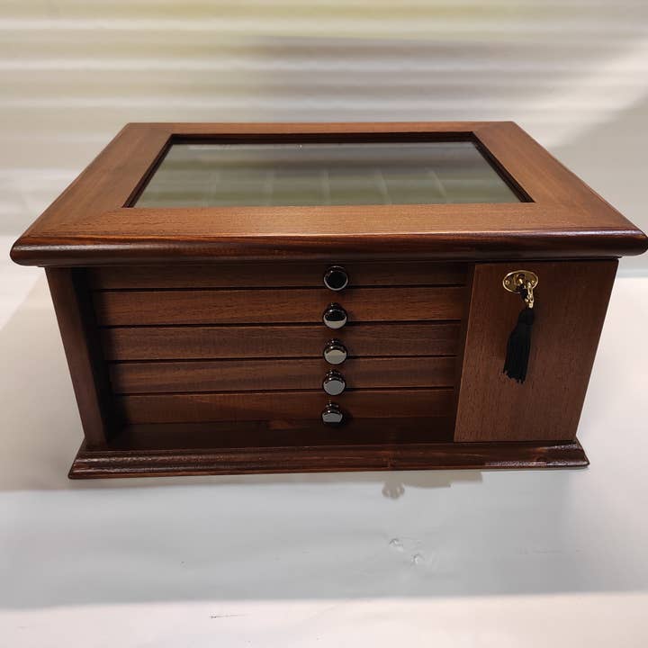 Coins&More – wholesale Decorative box – High quality Italian velvet and wooden coin box