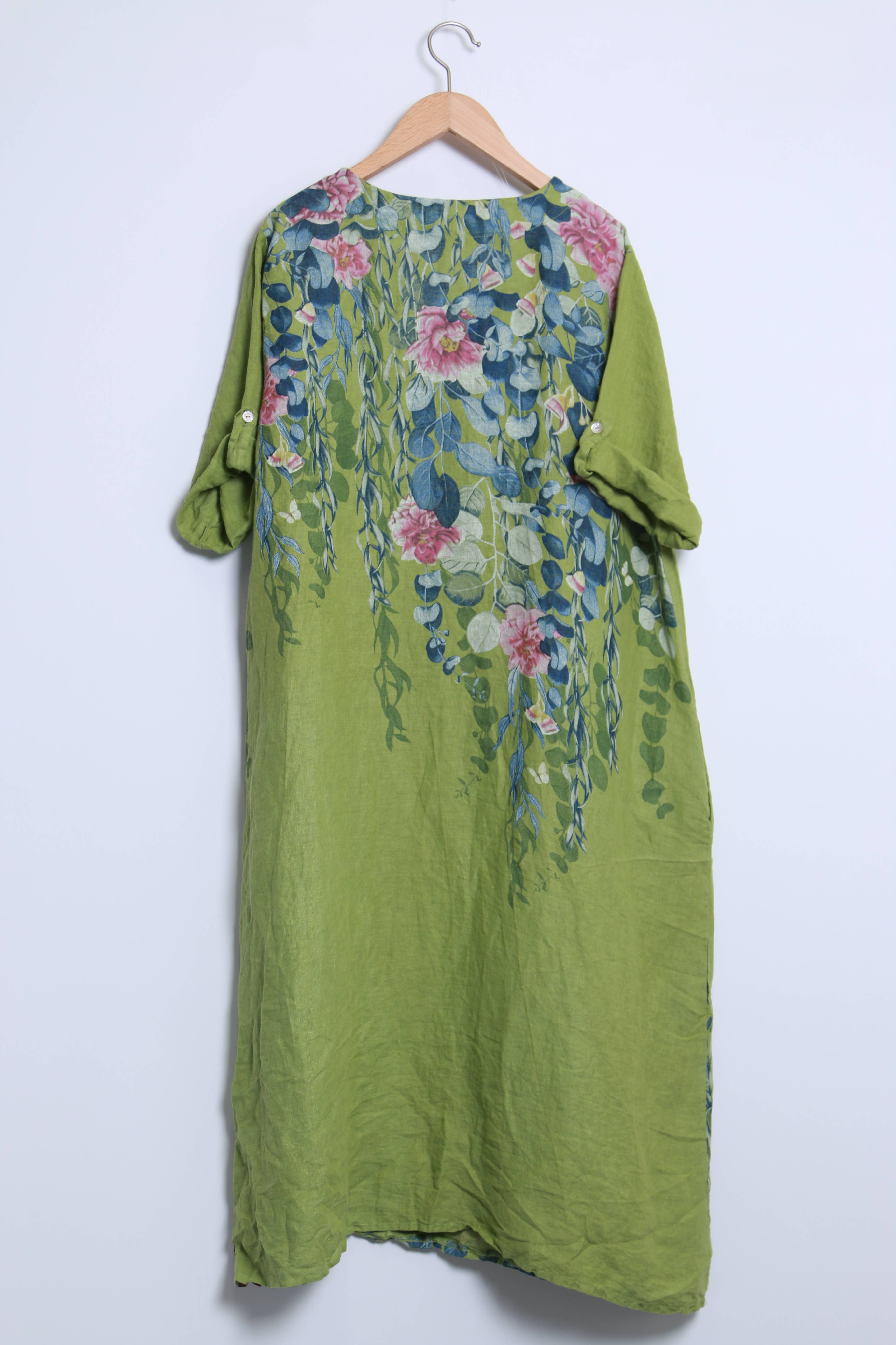 Shyloh - Vente Robe – femme - Robe en lin à imprimé fleuri et 2 boutons 1495527