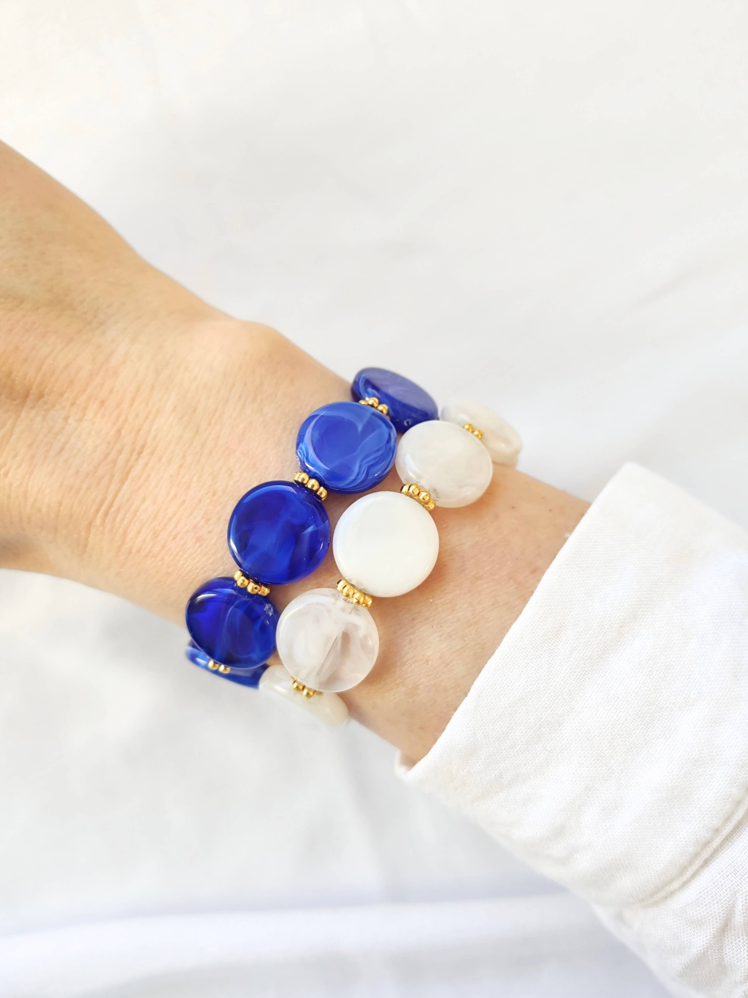 L'Atelier d'Artémis - Vente Bracelet de perles - Bracelet élastique ROMY26