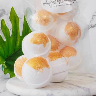 Milk and Honey Itty Bitty BomBombs - Mini Bath Bomb - 5 Pcs for wholesale by Whipped Up Wonderful