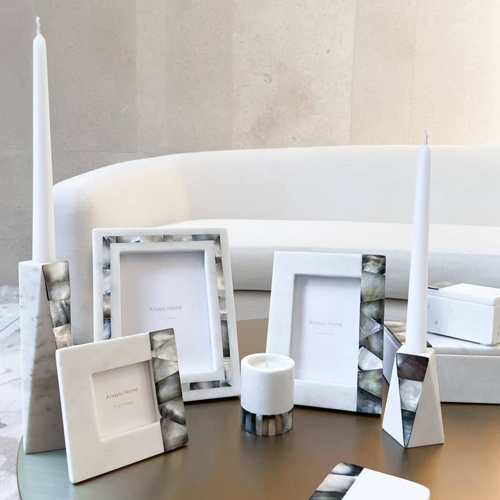 Anaya Home – Großhandel Bilderrahmen – Bilderrahmen aus grauem Perlmuttmarmor3