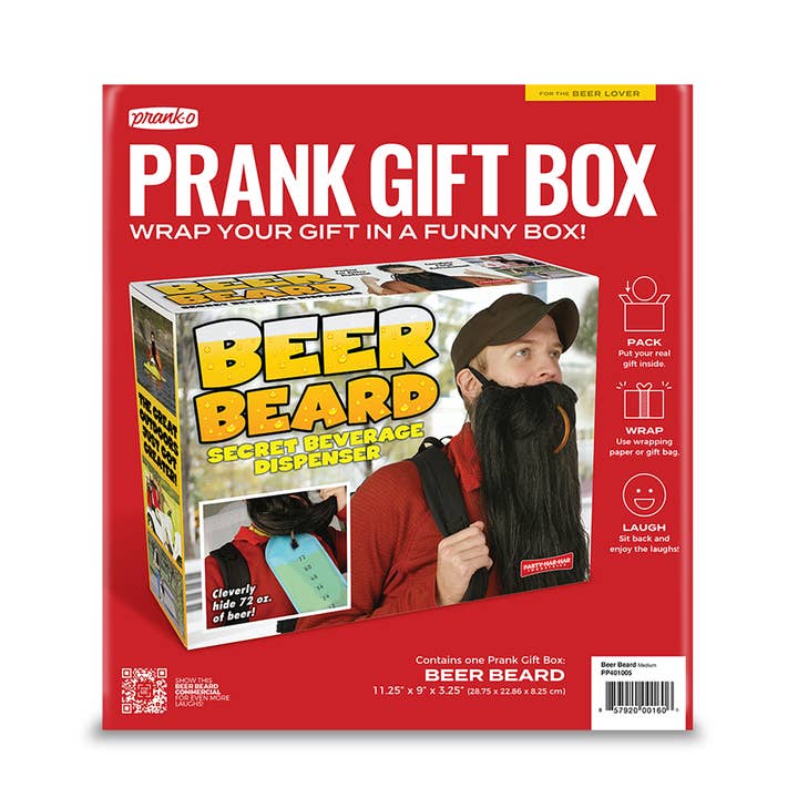Prank-O - Venta al por mayor Regalo de broma/detalle - Caja de regalo Prank Beer Beard