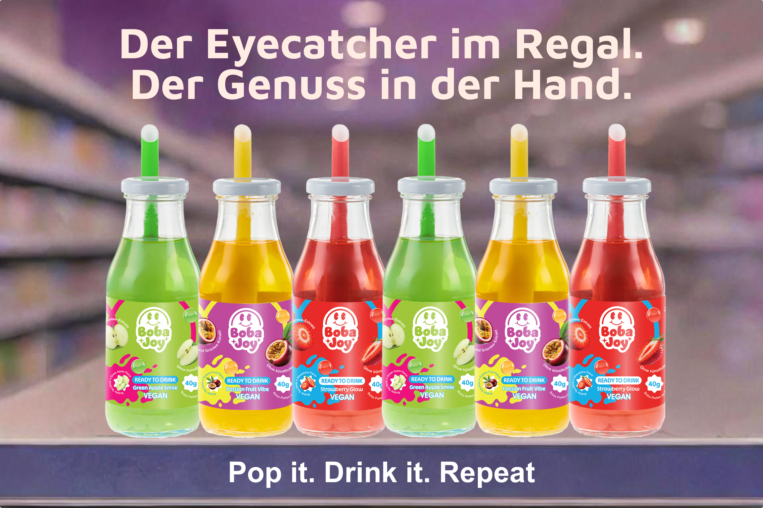 Pro.Di.Gio GmbH - Wholesale Iced Tea - BobaJoy Passion Fruit Vibe Ready to Drink Bubble Tea 4