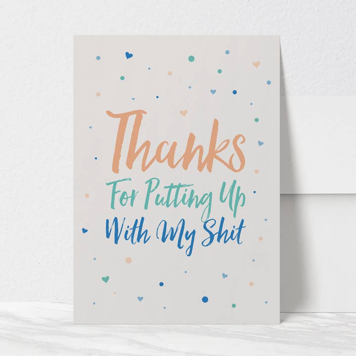 Danke, dass du meinen Mist erträgst (Jubiläums-/Liebeskarte) für den Großhandel von Clara Paperie Co.