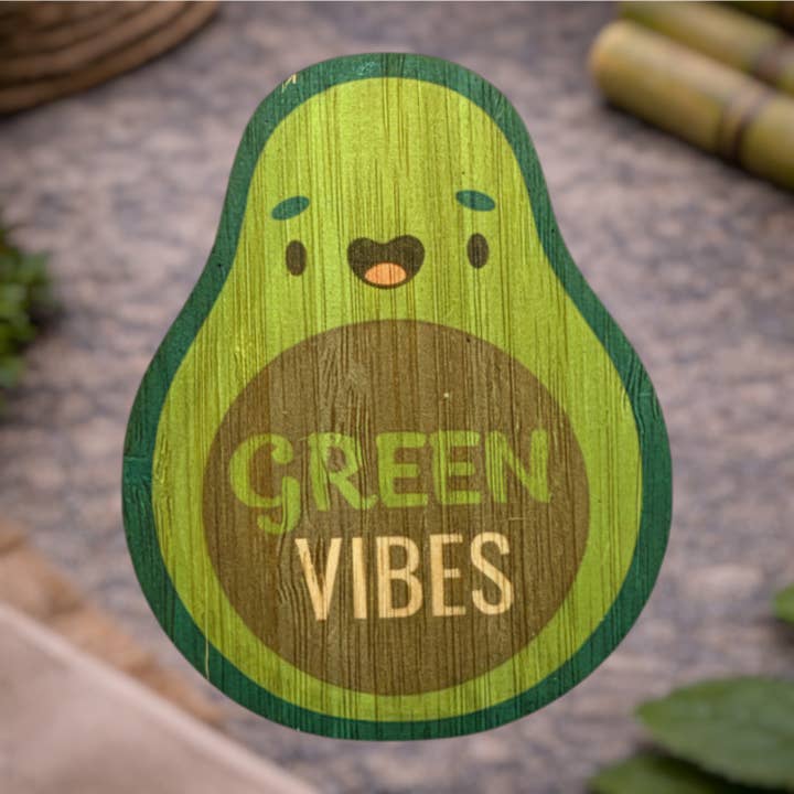 Green Vibes for wholesale by Bamboo Wood Stickers