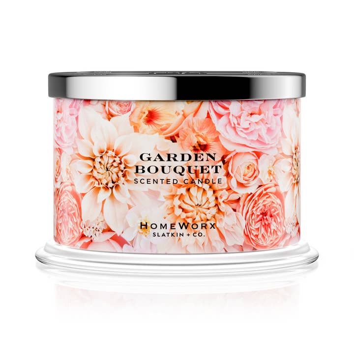 Gartenstrauß 4-Docht-Kerze für den Großhandel von HomeWorx by Slatkin + Co.