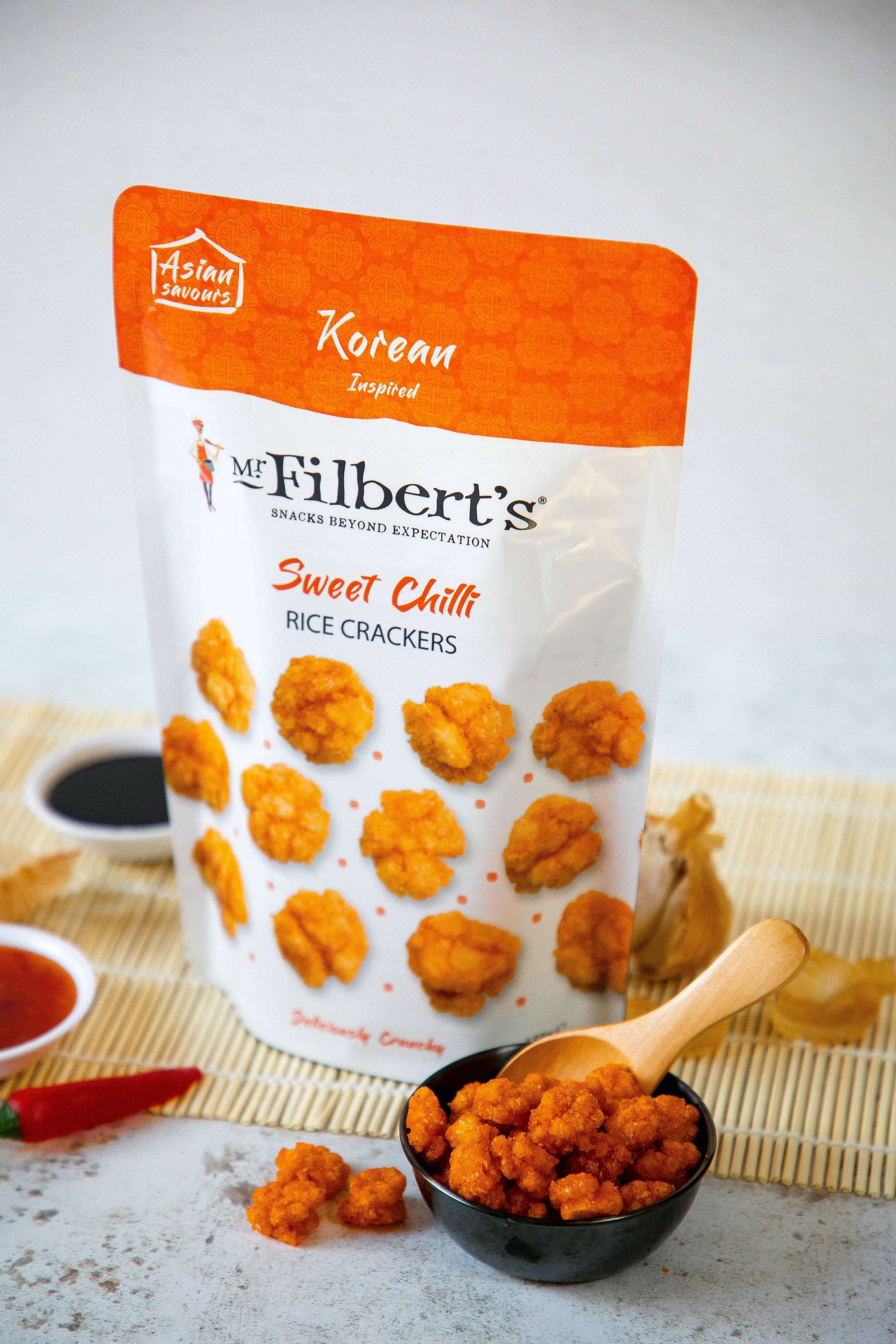 Mr Filbert's – wholesale Crackers – Korean Chilli Rice Crackers1