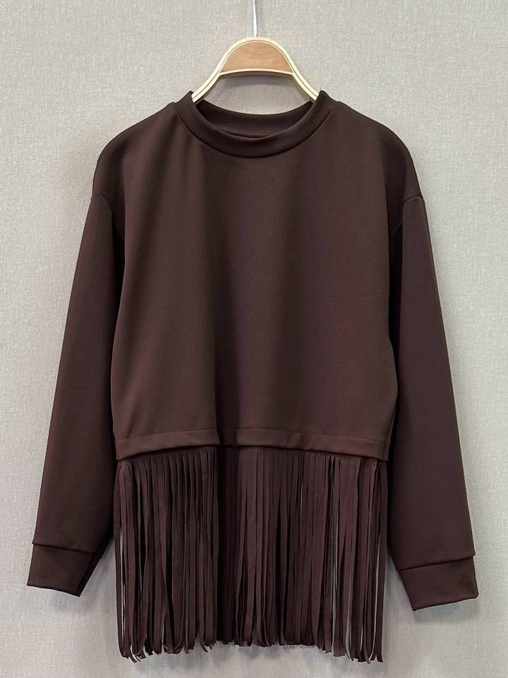 SWEET MAGIC MODA Y COMPLEMENTOS - Wholesale Sweatshirt - Women's - COMBINED SWEATSHIRT WITH FRINGES2