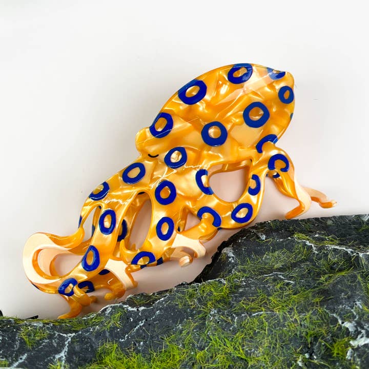 TheDivaSoap – wholesale Hair clip – Women’s – Large Blue-Ringed Octopus Hair Claw,Ocean Series Hair Clip
