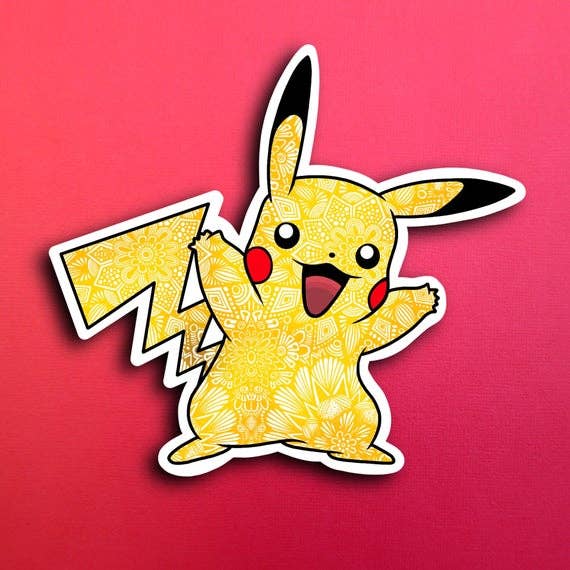 Pikachu Sticker (WATERPROOF) for wholesale by Zenspire Designs