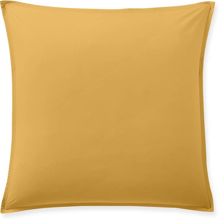 Pillowcase 65x65cm 100% Washed Cotton Percale 80 threads/cm² - Mustard Yellow for wholesale by BATON ROUGE