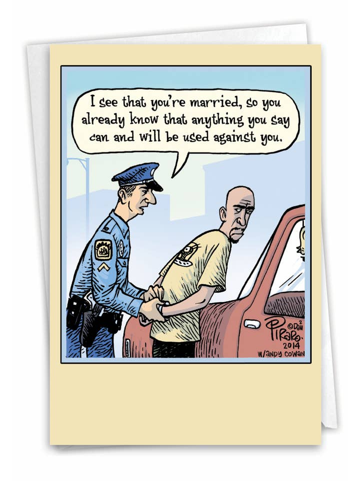 NobleWorks - Arresto de casados - Tarjeta para todas las ocasiones para venta al por mayor de NobleWorks