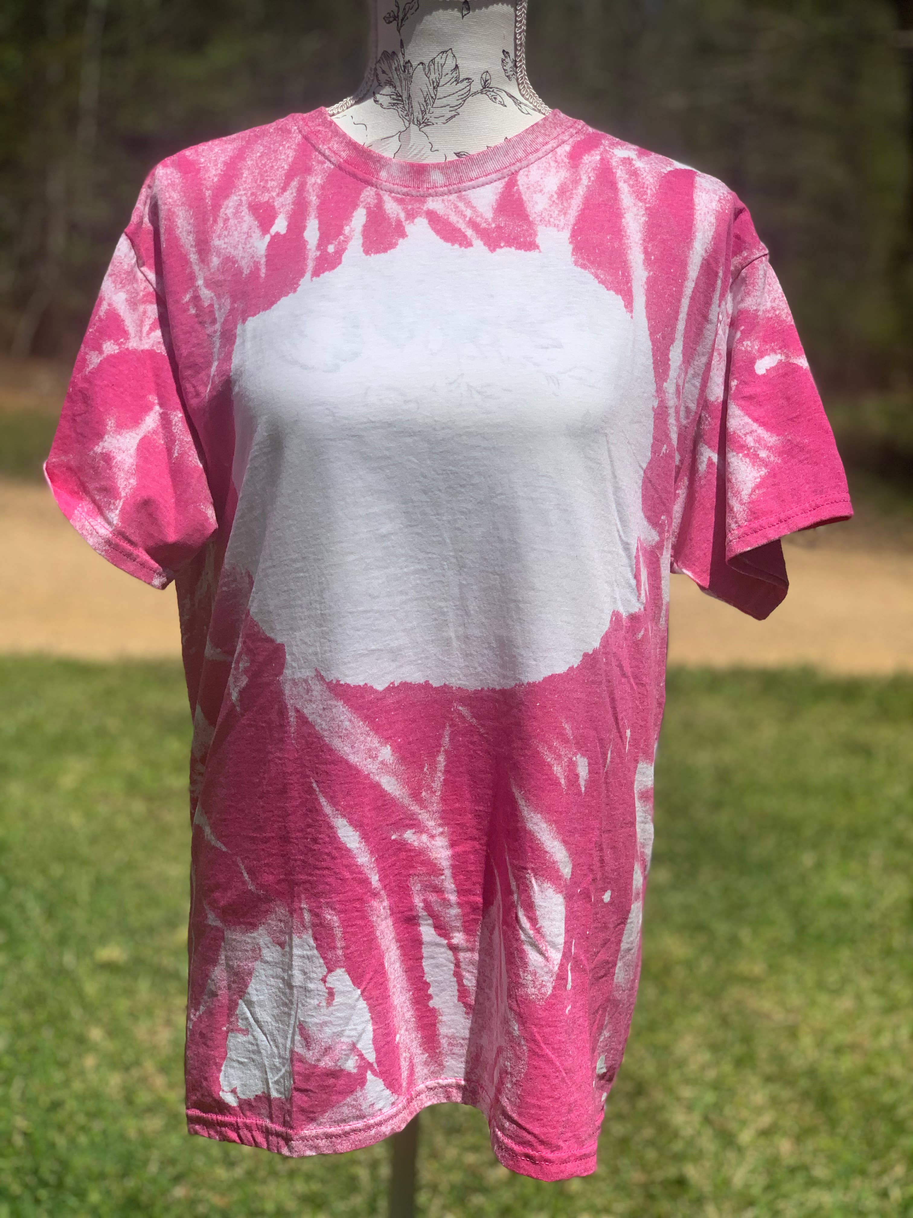 Ms Bleached Tees N More - Wholesale T-Shirt - Women's - Circle BLANK Bleached Tee0