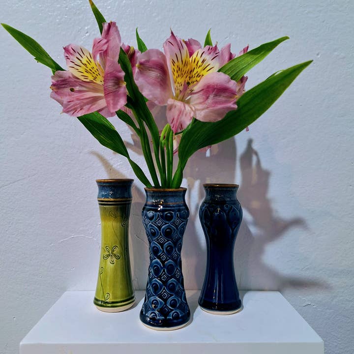 Plays in Mud Pottery - Wholesale Vase - Small Amphora Vase w/full pattern Made to order pottery6