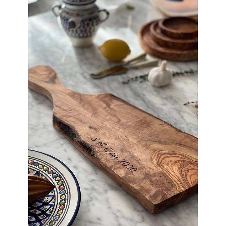 Stort charcuteri bord, skærebræt for engroshandel hos Trabelsi Wood Design