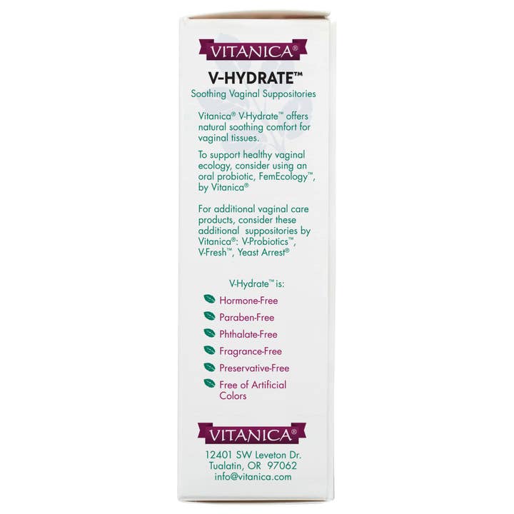 Vitanica - Wholesale Oral Supplement/Vitamin - V-Hydrate Vaginal Suppositories3