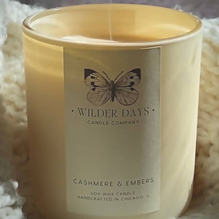 Wilder Days Candle Company - Wholesale Jar/Filled Candle - Cashmere & Embers | Wood Wick Soy Candle1