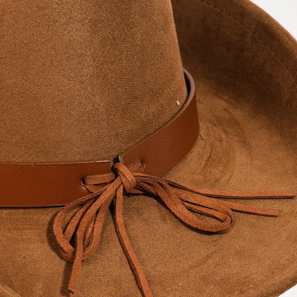 Collections by Fame Accessories - Vendita all'ingrosso Fedora - Donna - Cappello da cowboy occidentale con fibbia a cuore2